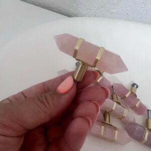 Rose quartz drawer knobs